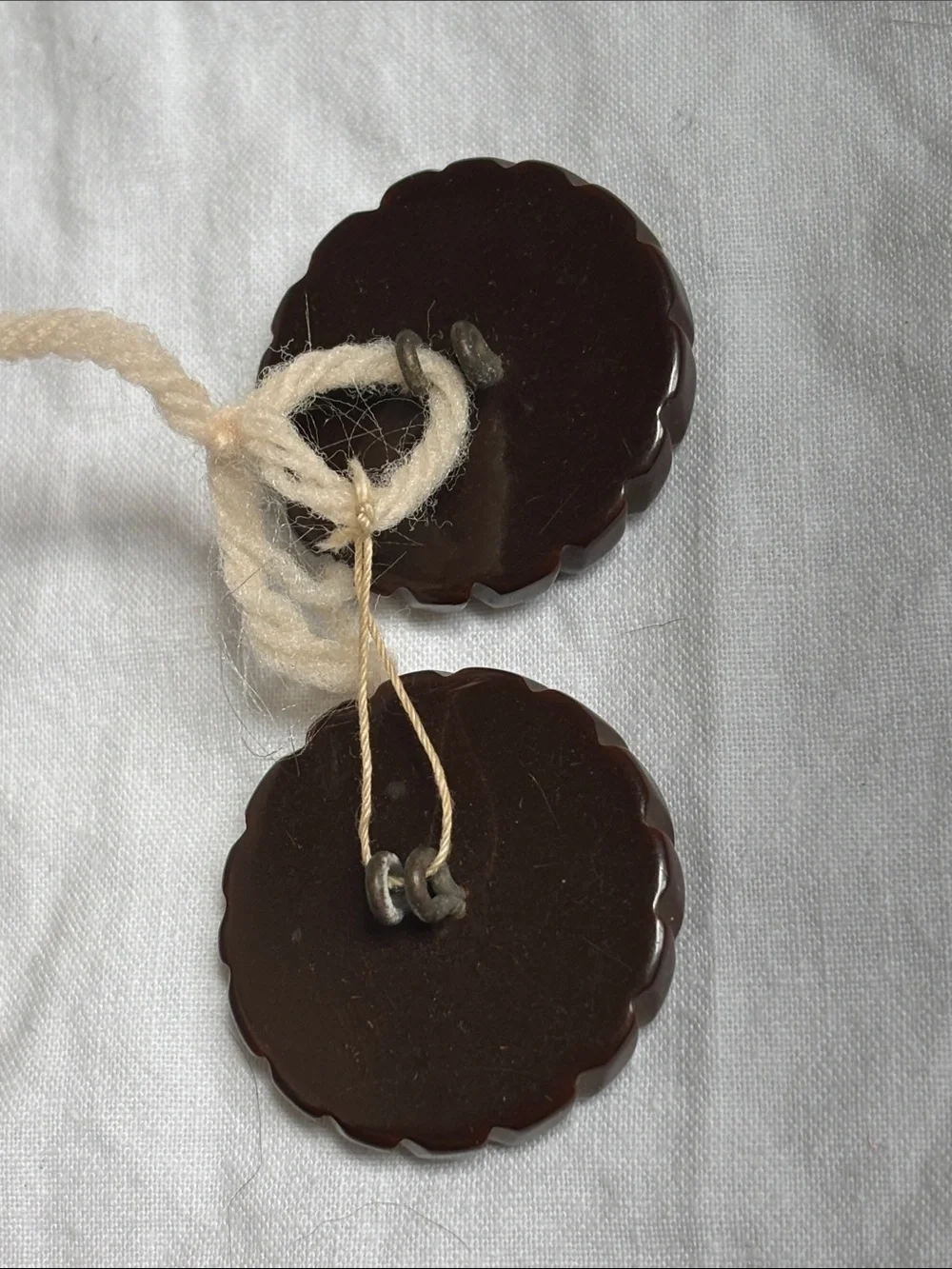 Antique Chunky Thick Carved Chocolate Brown SUNFLOWER Bakelite? Coat Buttons
